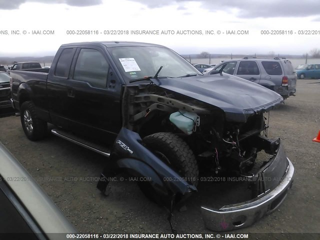 1FTFX1EF7EKD03202 - 2014 FORD F150 SUPER CAB BLUE photo 1