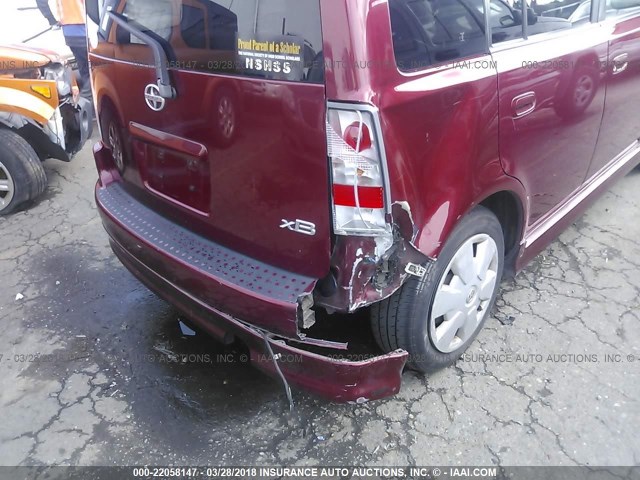 JTLKT334764103566 - 2006 TOYOTA SCION XB ბურგუნდია ფოტო 6