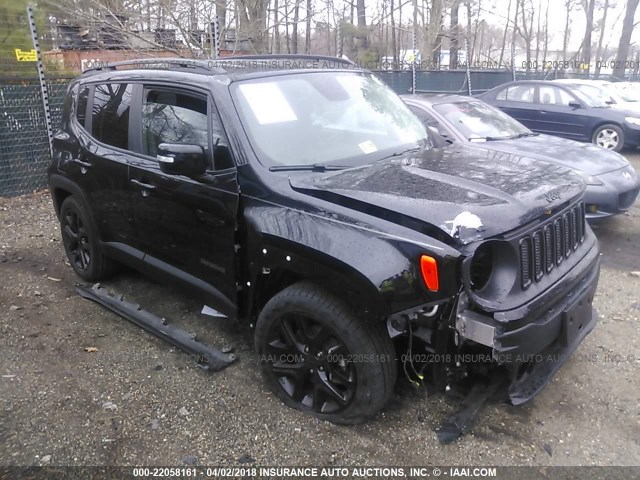 ZACCJABB2HPE83639 - 2017 JEEP RENEGADE LATITUDE BLACK photo 1