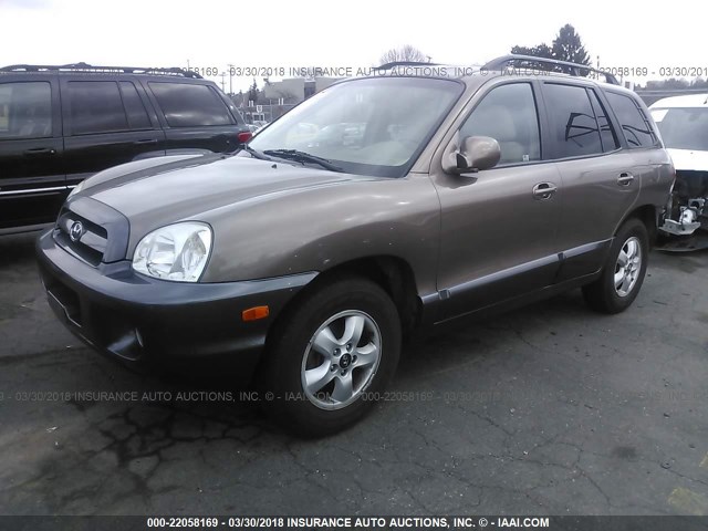 KM8SC13D56U071065 - 2006 HYUNDAI SANTA FE GLS/LIMITED BROWN photo 2