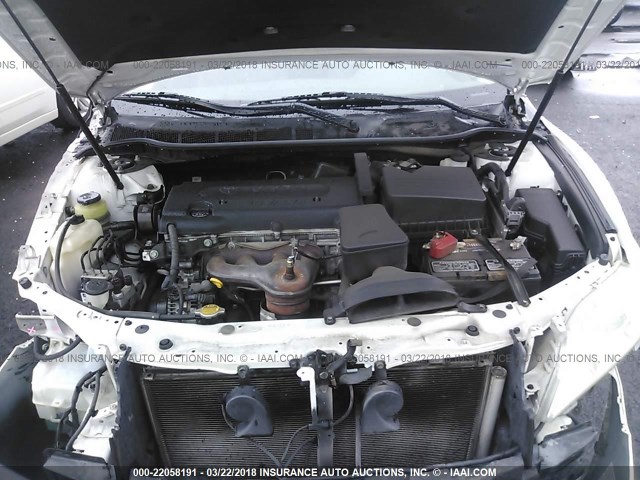 4T1BE46K28U792260 - 2008 TOYOTA CAMRY CE/LE/XLE/SE WHITE photo 10