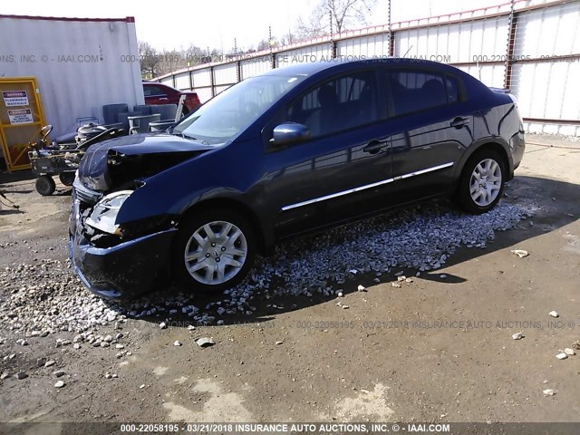 3N1AB6AP7BL611472 - 2011 NISSAN SENTRA 2.0/2.0S/SR/2.0SL Dark Blue photo 2