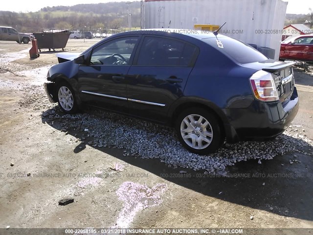 3N1AB6AP7BL611472 - 2011 NISSAN SENTRA 2.0/2.0S/SR/2.0SL Dark Blue photo 3