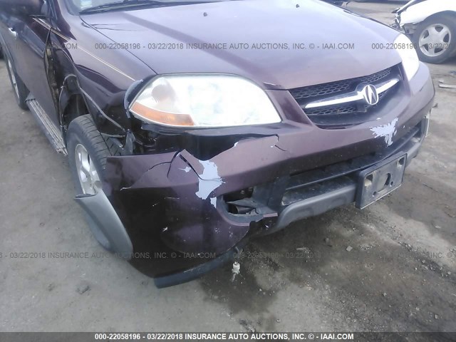 2HNYD18681H504065 - 2001 ACURA MDX TOURING MAROON photo 6