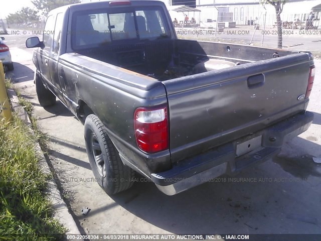 1FTYR44U54PA74072 - 2004 FORD RANGER SUPER CAB GRAY photo 3