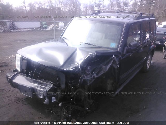 1J8HG48K96C302964 - 2006 JEEP COMMANDER BLACK photo 2