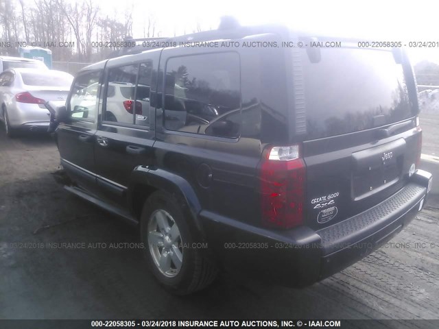 1J8HG48K96C302964 - 2006 JEEP COMMANDER BLACK photo 3
