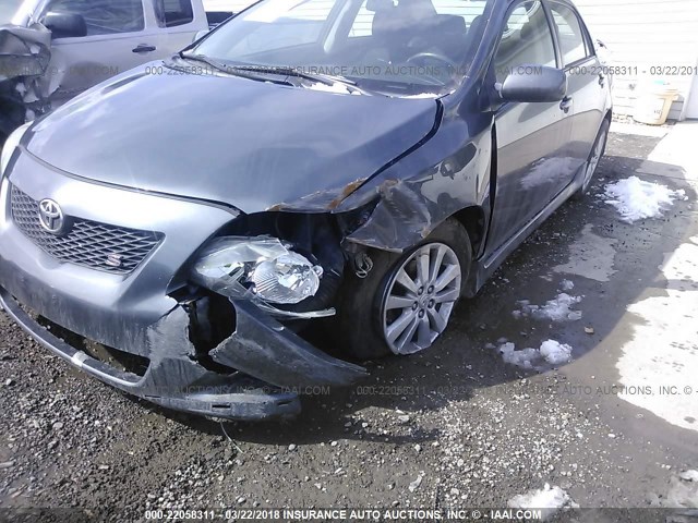 1NXBU4EE7AZ337571 - 2010 TOYOTA COROLLA S/LE/XLE GRAY photo 6