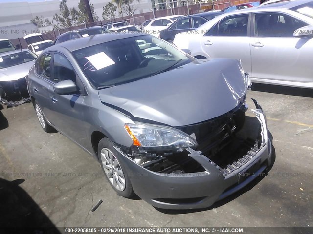 3N1AB7AP0EY329719 - 2014 NISSAN SENTRA S/SV/SR/SL GRAY photo 1