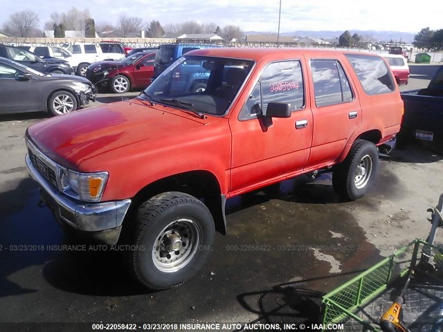 JT3VN39W2L0007380 - 1990 TOYOTA 4RUNNER VN39 SR5 RED photo 2