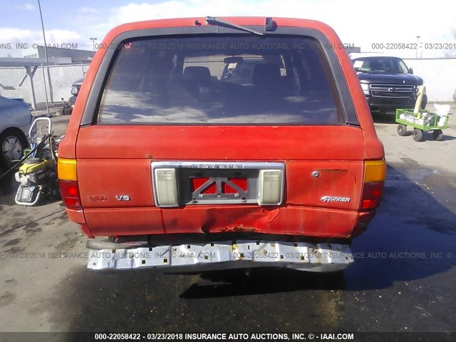 JT3VN39W2L0007380 - 1990 TOYOTA 4RUNNER VN39 SR5 RED photo 6