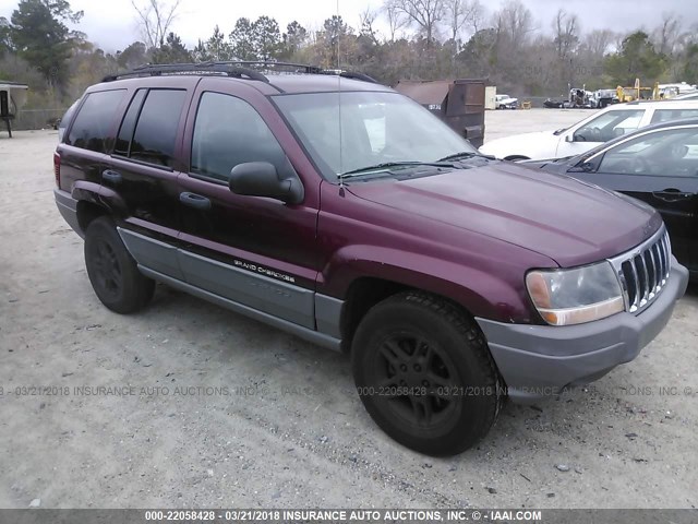 1J4GW48S12C128995 - 2002 JEEP GRAND CHEROKEE LAREDO BURGUNDY photo 1