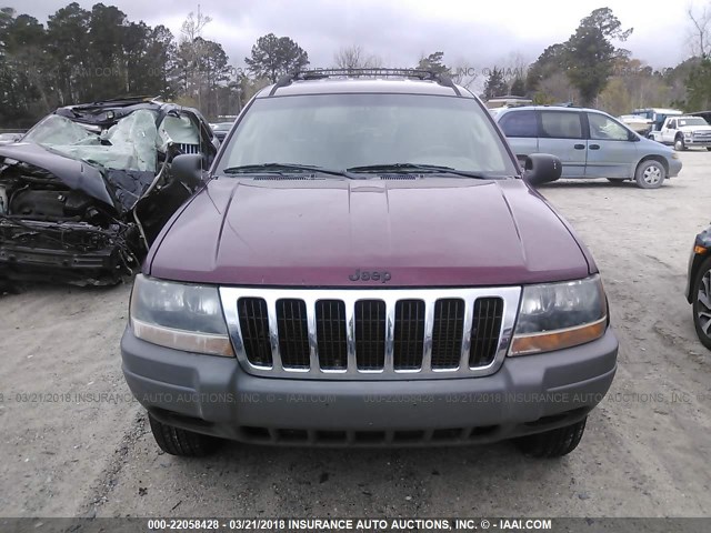 1J4GW48S12C128995 - 2002 JEEP GRAND CHEROKEE LAREDO BURGUNDY photo 6