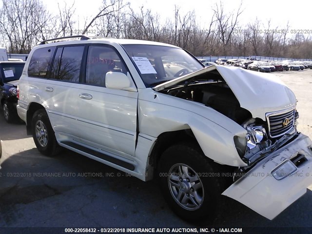 JTJHT00W223520942 - 2002 LEXUS LX 470 WHITE photo 1