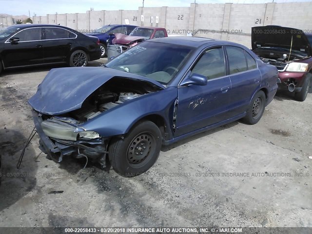 4A3AA46G92E153640 - 2002 MITSUBISHI GALANT ES/LS BLUE photo 2