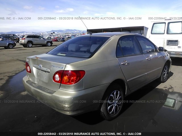 1NXBR32E65Z437098 - 2005 TOYOTA COROLLA CE/LE/S GOLD photo 4