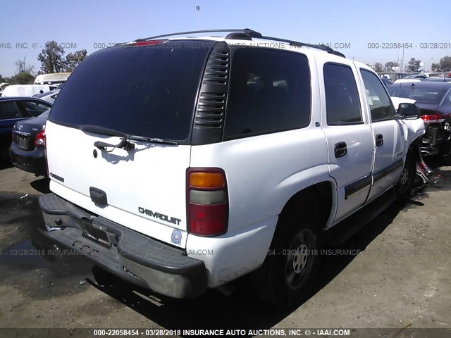 1GNEC13TX2R193059 - 2002 CHEVROLET TAHOE C1500 WHITE photo 4