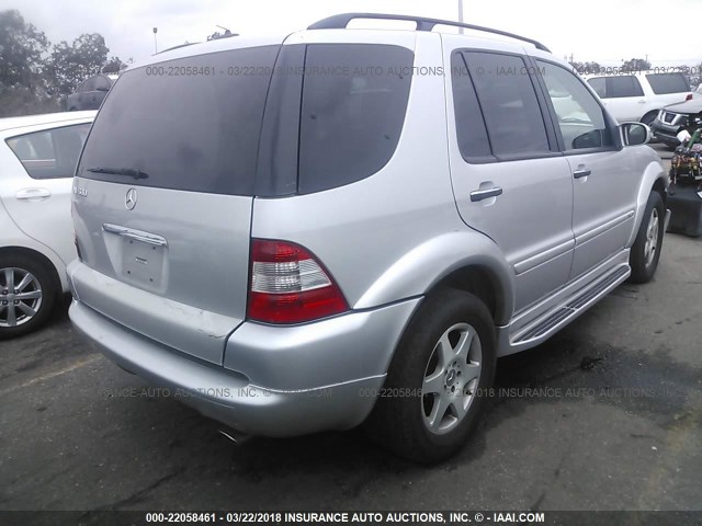 4JGAB75E53A399722 - 2003 MERCEDES-BENZ ML 500 SILVER photo 4