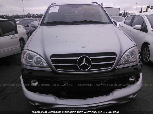 4JGAB75E53A399722 - 2003 MERCEDES-BENZ ML 500 SILVER photo 6