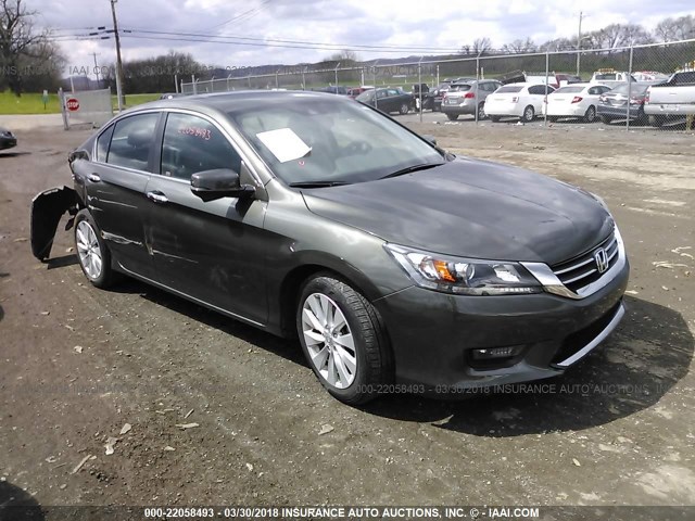 1HGCR2F87FA005504 - 2015 HONDA ACCORD EXL GRAY photo 1