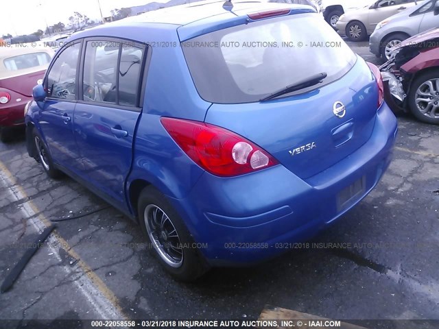 3N1BC13E77L370200 - 2007 NISSAN VERSA S/SL BLUE photo 3