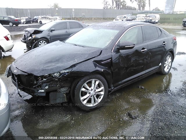 5XXGN4A71DG196277 - 2013 KIA OPTIMA EX BLACK photo 2