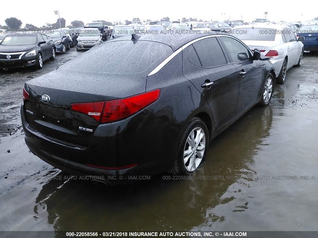 5XXGN4A71DG196277 - 2013 KIA OPTIMA EX BLACK photo 4