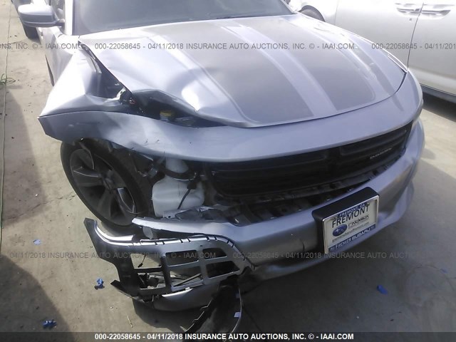 2C3CDXHG2GH154134 - 2016 DODGE CHARGER SXT SILVER photo 6