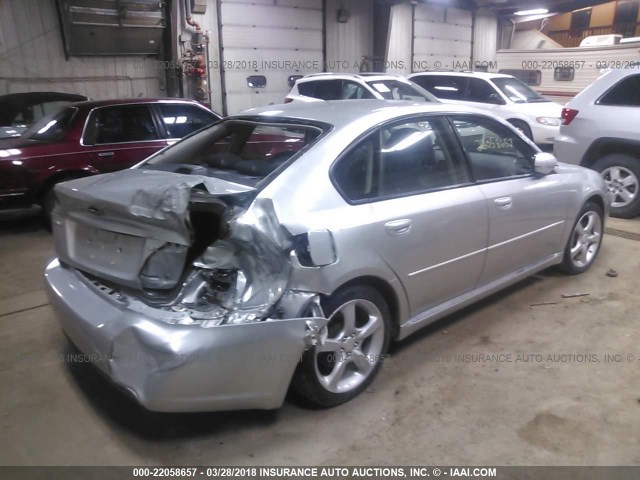 4S3BL676264202322 - 2006 SUBARU LEGACY GT LIMITED SILVER photo 4