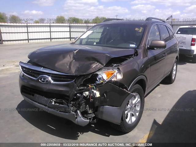 KM8NU4CC0CU185277 - 2012 HYUNDAI VERACRUZ GLS/LIMITED BROWN photo 2