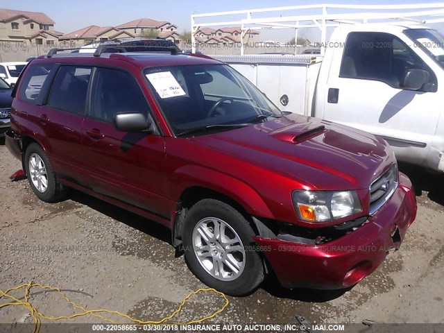 JF1SG69685G711965 - 2005 SUBARU FORESTER 2.5XT RED photo 1