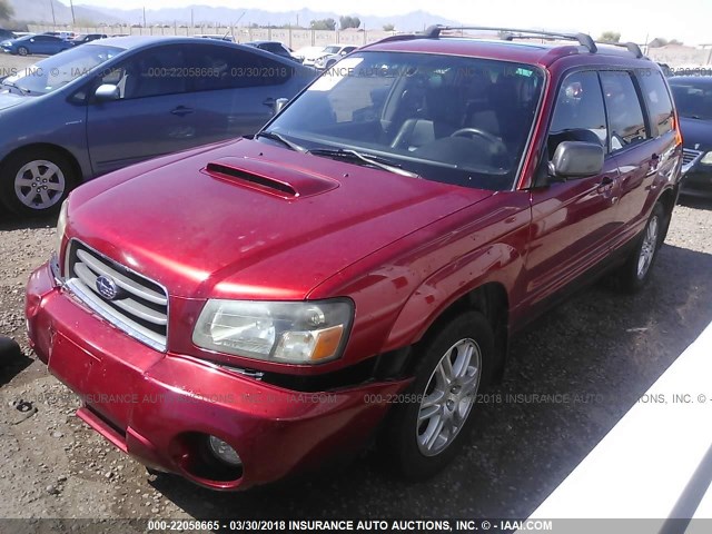 JF1SG69685G711965 - 2005 SUBARU FORESTER 2.5XT RED photo 2