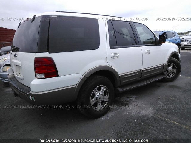 1FMRU17W23LA73283 - 2003 FORD EXPEDITION EDDIE BAUER WHITE photo 4