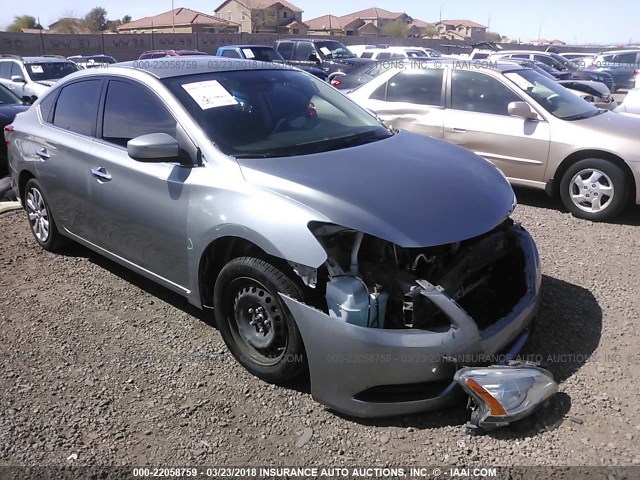 3N1AB7AP9EY342291 - 2014 NISSAN SENTRA S/SV/SR/SL SILVER photo 1