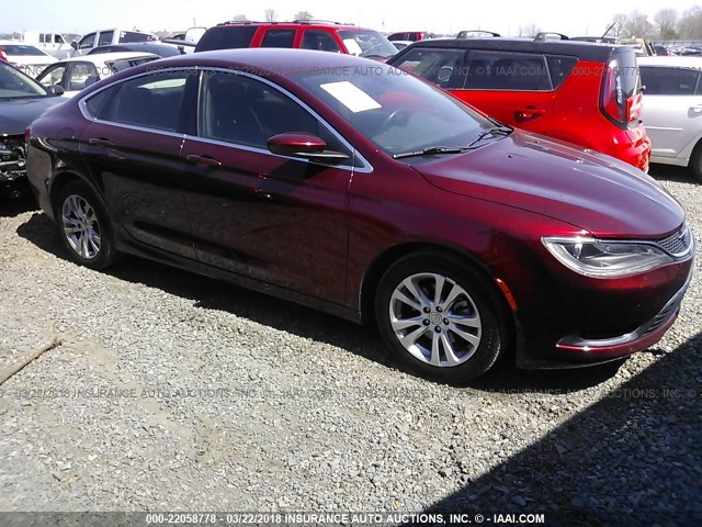 1C3CCCAB1FN634469 - 2015 CHRYSLER 200 LIMITED RED photo 1