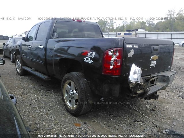 1GC1KYC89BF162692 - 2011 CHEVROLET SILVERADO K2500 HEAVY DUTY LTZ BLACK photo 3