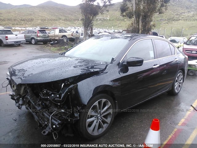 1HGCR2E58FA087332 - 2015 HONDA ACCORD SPORT 黑色 照片 2
