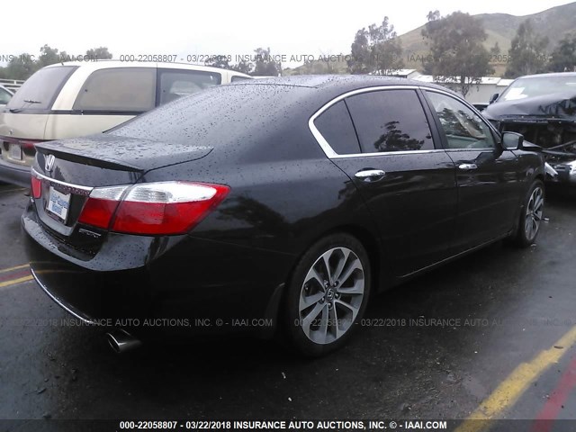 1HGCR2E58FA087332 - 2015 HONDA ACCORD SPORT 黑色 照片 4