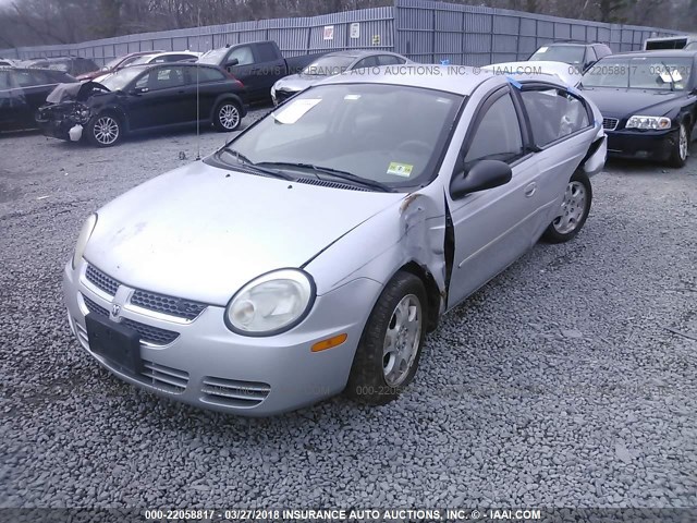 1B3ES56C95D118936 - 2005 DODGE NEON SXT SILVER photo 2