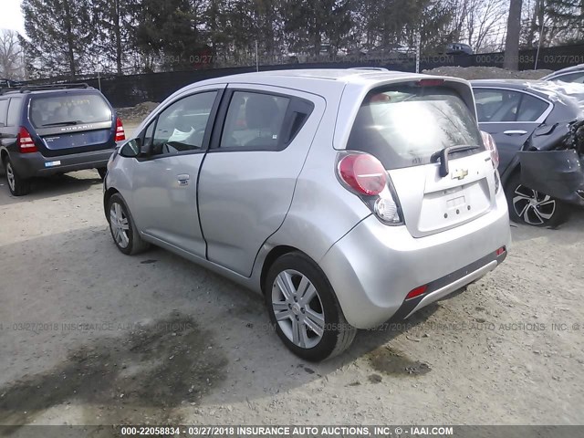 KL8CD6S99DC614008 - 2013 CHEVROLET SPARK 1LT Серебристый фото 3