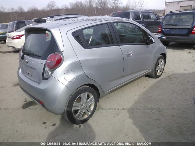 KL8CD6S99DC614008 - 2013 CHEVROLET SPARK 1LT SILVER photo 4