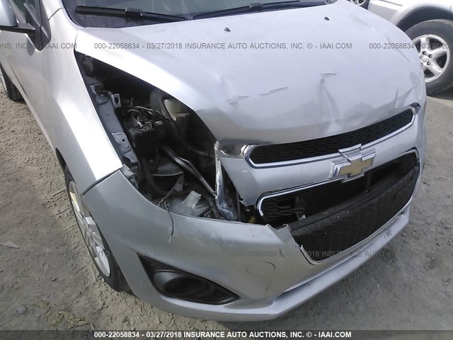 KL8CD6S99DC614008 - 2013 CHEVROLET SPARK 1LT SILVER photo 6