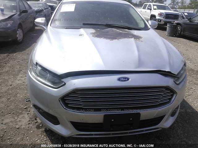 3FA6P0HR3DR373117 - 2013 FORD FUSION SE SILVER photo 6