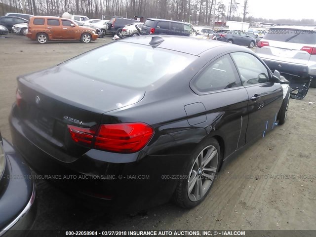 WBA3N9C53EF721408 - 2014 BMW 428 XI BLACK photo 4