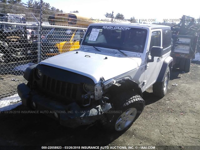 1J4AA2D11BL596103 - 2011 JEEP WRANGLER SPORT SILVER photo 2