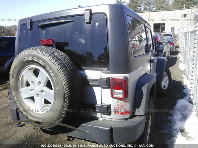 1J4AA2D11BL596103 - 2011 JEEP WRANGLER SPORT SILVER photo 4