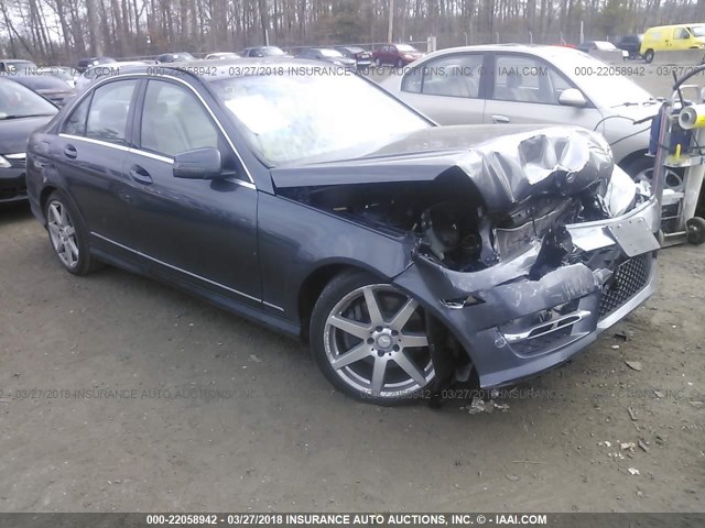 WDDGF8AB9DR283985 - 2013 MERCEDES-BENZ C 300 4MATIC GRAY photo 1