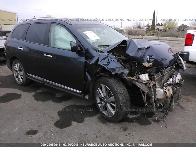 5N1AR2MN9EC616096 - 2014 NISSAN PATHFINDER S/SV/SL/PLATINUM 蓝色 照片 1