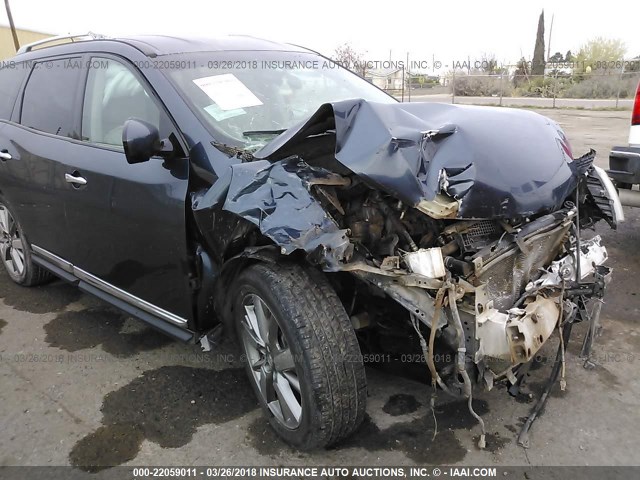 5N1AR2MN9EC616096 - 2014 NISSAN PATHFINDER S/SV/SL/PLATINUM 蓝色 照片 6