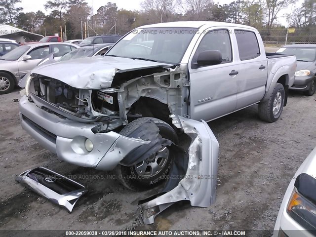 3TMJU62N66M026211 - 2006 TOYOTA TACOMA DOUBLE CAB PRERUNNER SILVER photo 2